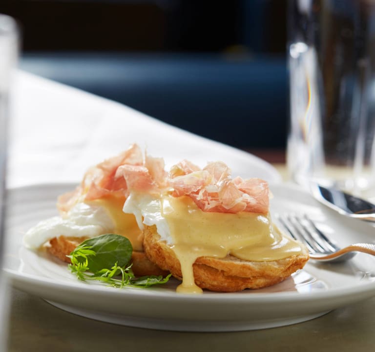 Eggs Benedict with housemade charcuterie